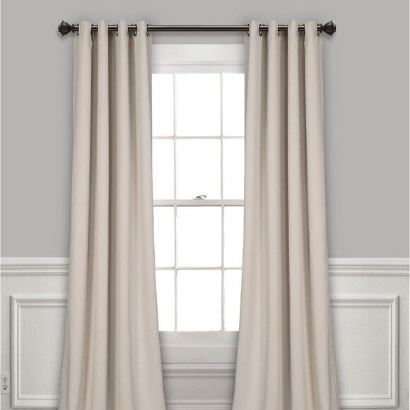 Lush Décor 52" x 95" Blackout Curtain Set Wheat
